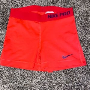 Pink Nike pro spandex